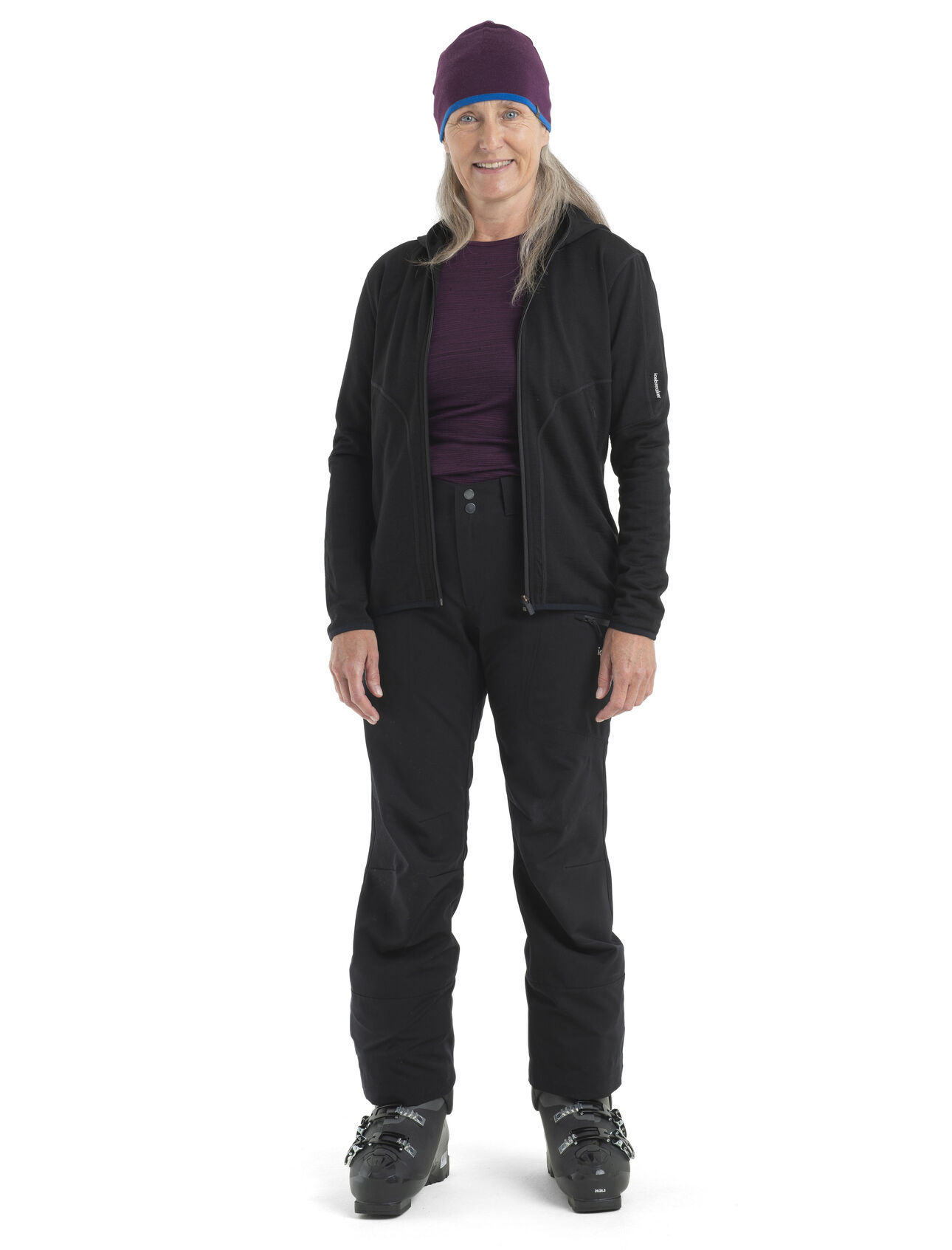 Women's Merino 200 Oasis Long Sleeve Crewe Thermal Top Ski Tracks