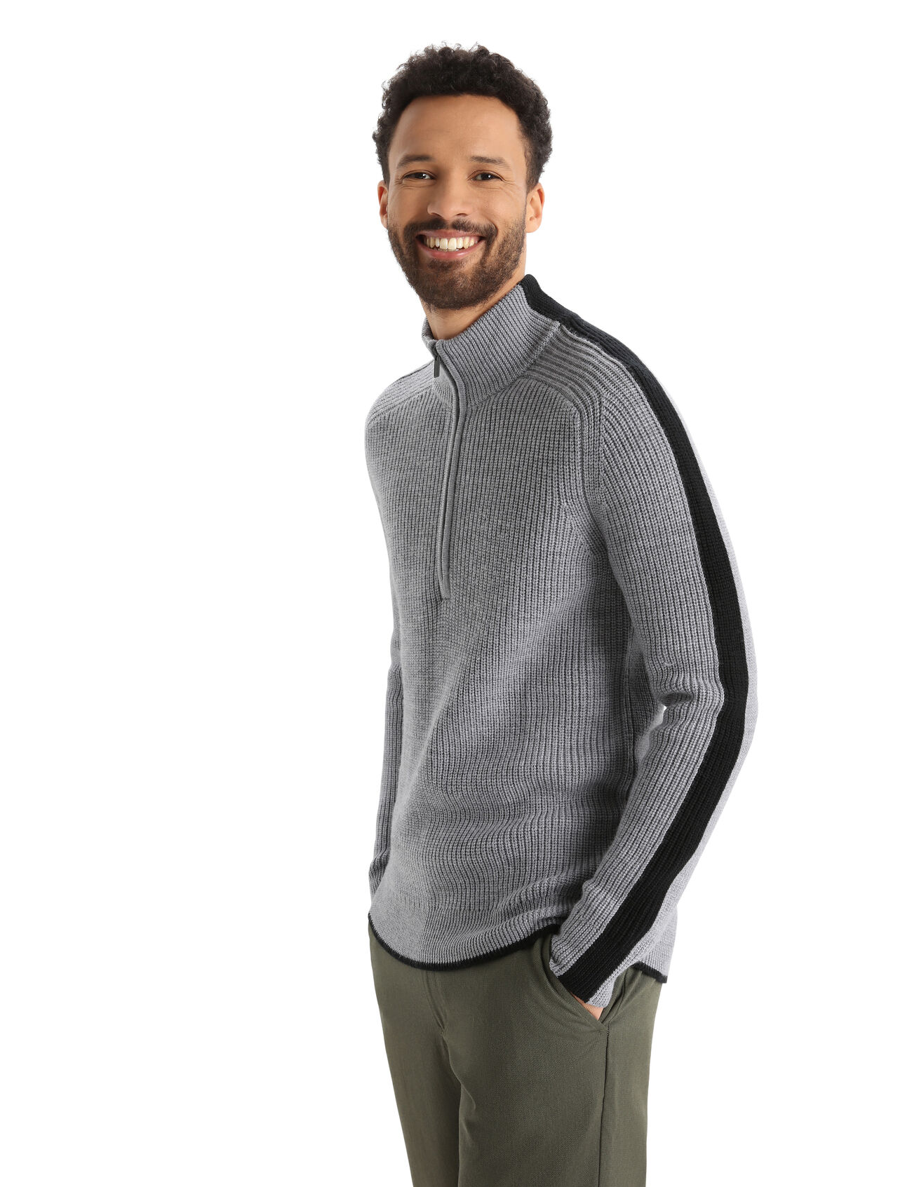 Men's Merino Lodge Long Sleeve Half Zip Sweater