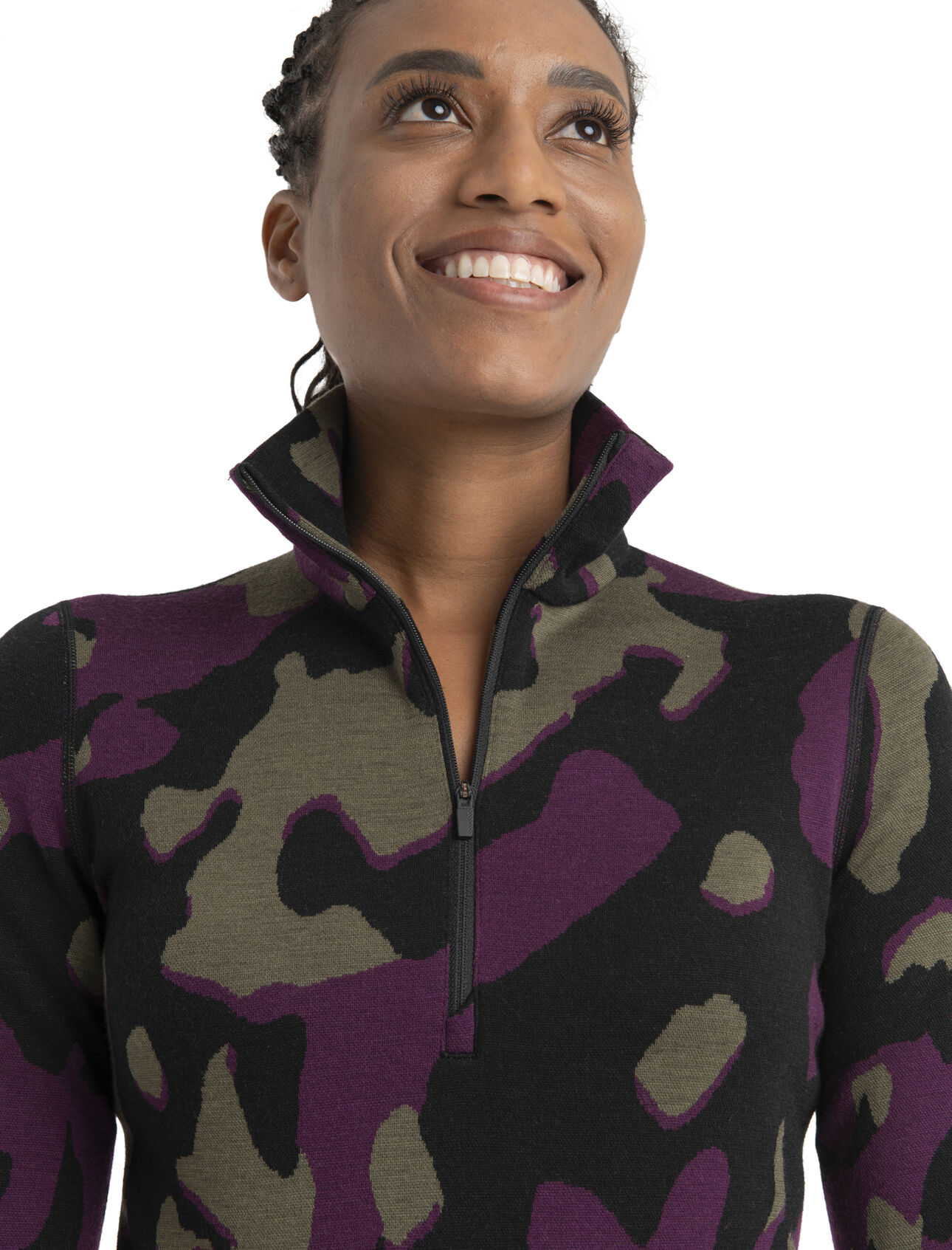 Women's Merino 260 Vertex Long Sleeve Half Zip Thermal Top Natural Shades