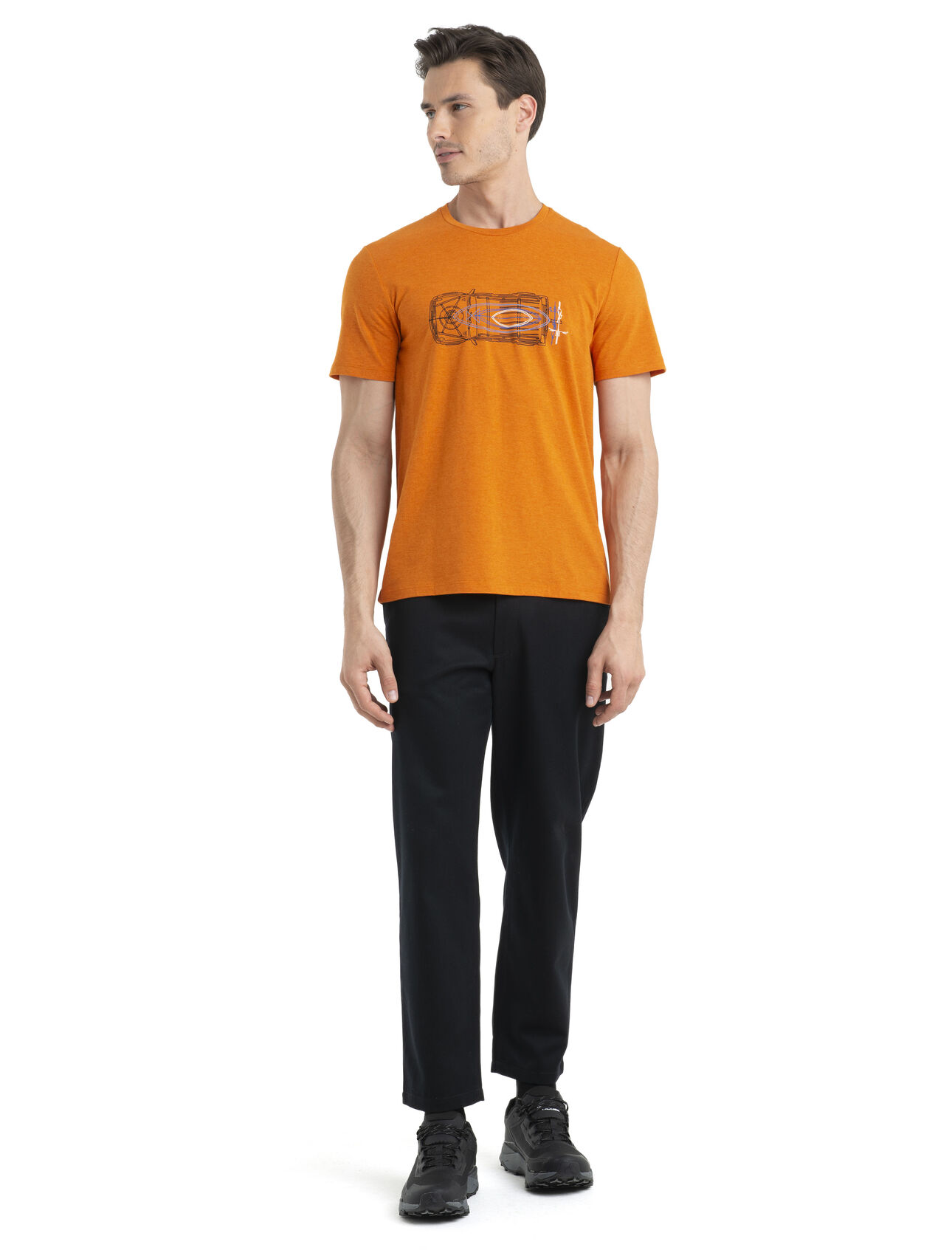 Men's Merino Central Classic Short Sleeve T-Shirt Wireframe Wonder
