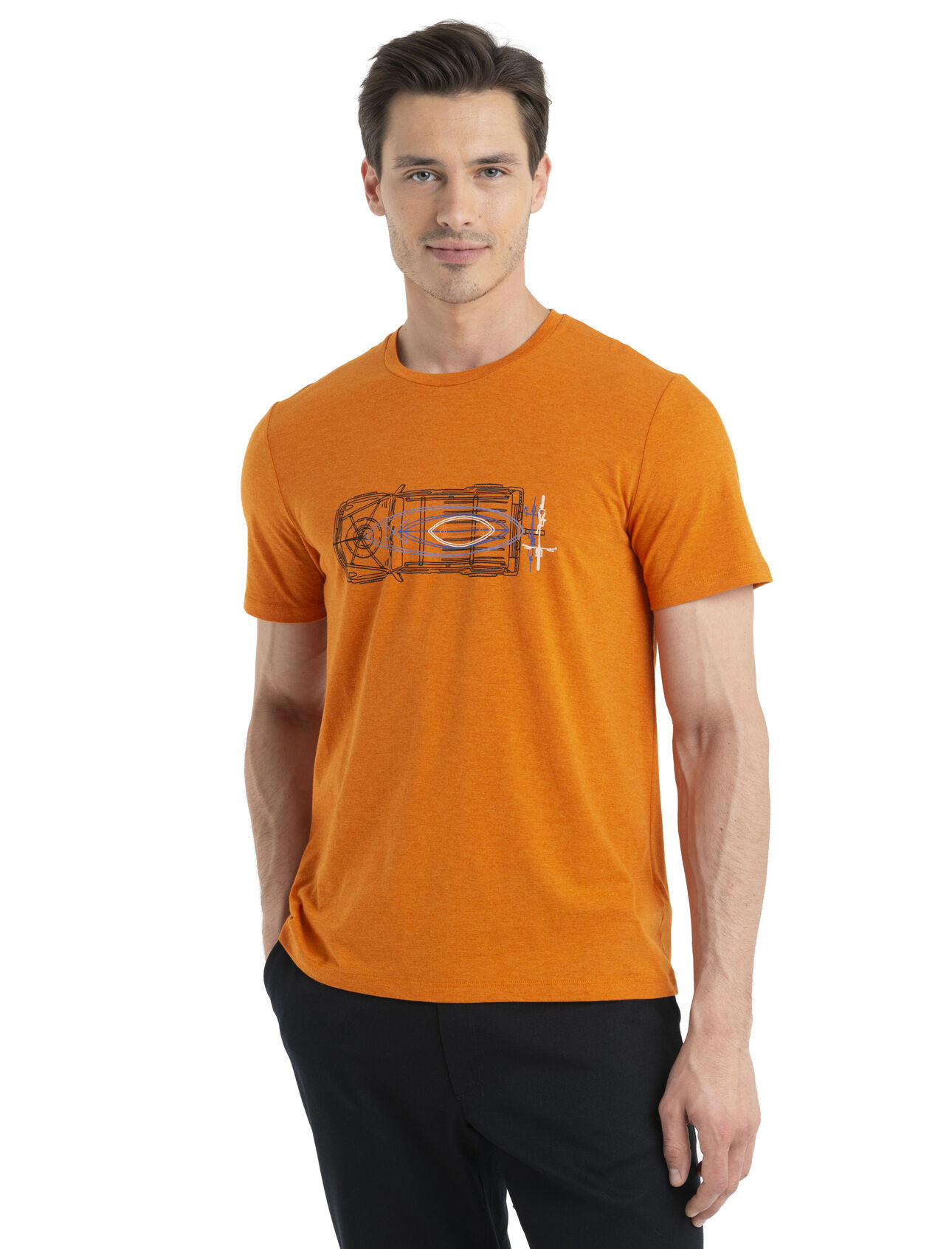 Men's Merino Central Classic Short Sleeve T-Shirt Wireframe Wonder