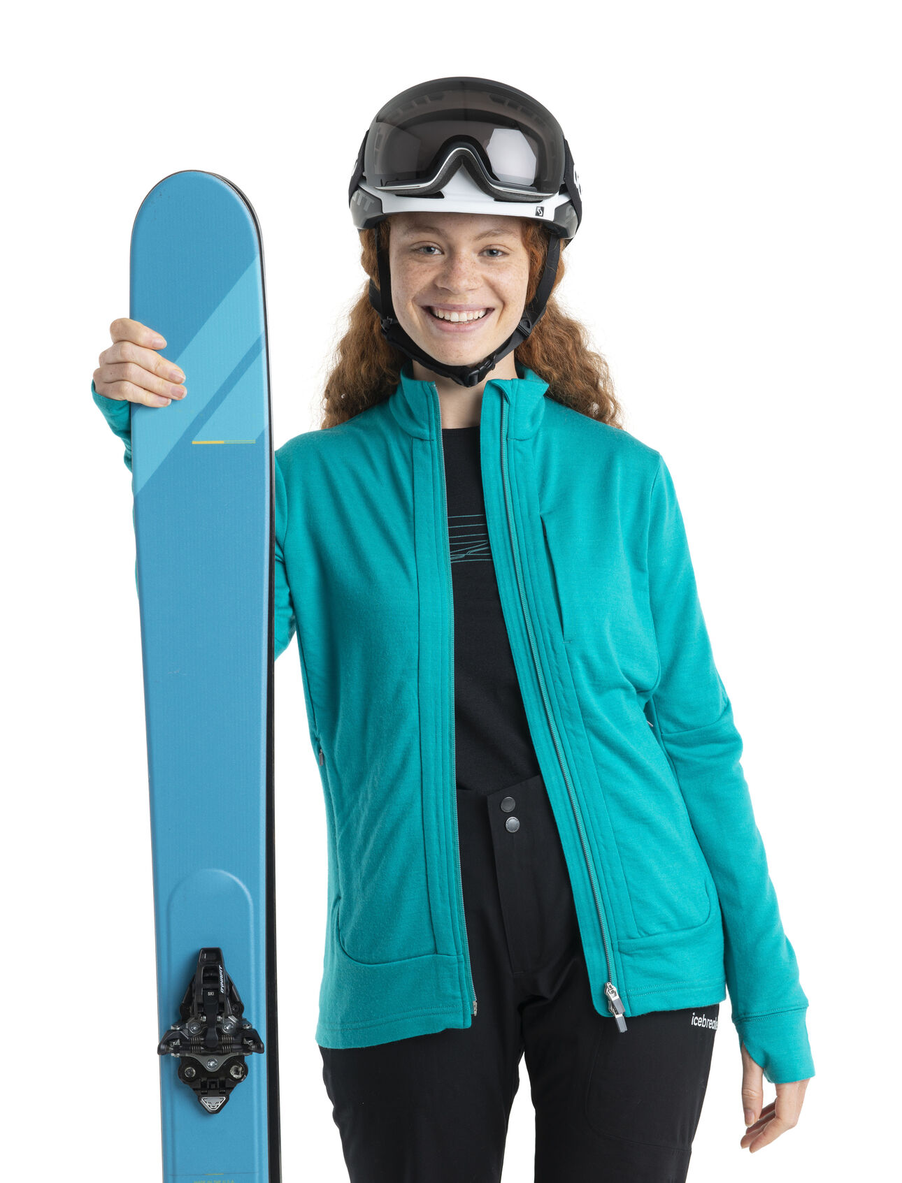 Women's Merino 200 Oasis Long Sleeve Crewe Thermal Top Ski Stripes