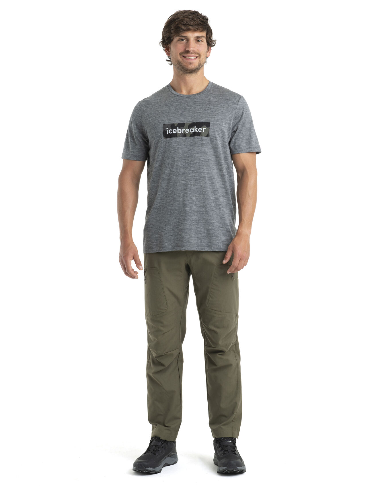 Men's Merino 150 Tech Lite II Short Sleeve T-Shirt Natural Shades Logo