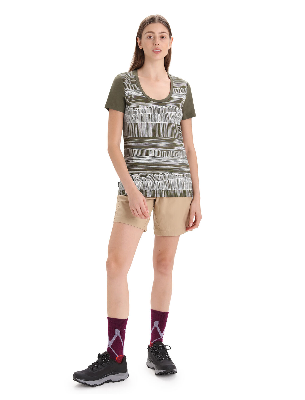 Women's Merino Tech Lite II Short Sleeve Scoop T-Shirt Reflection Lines