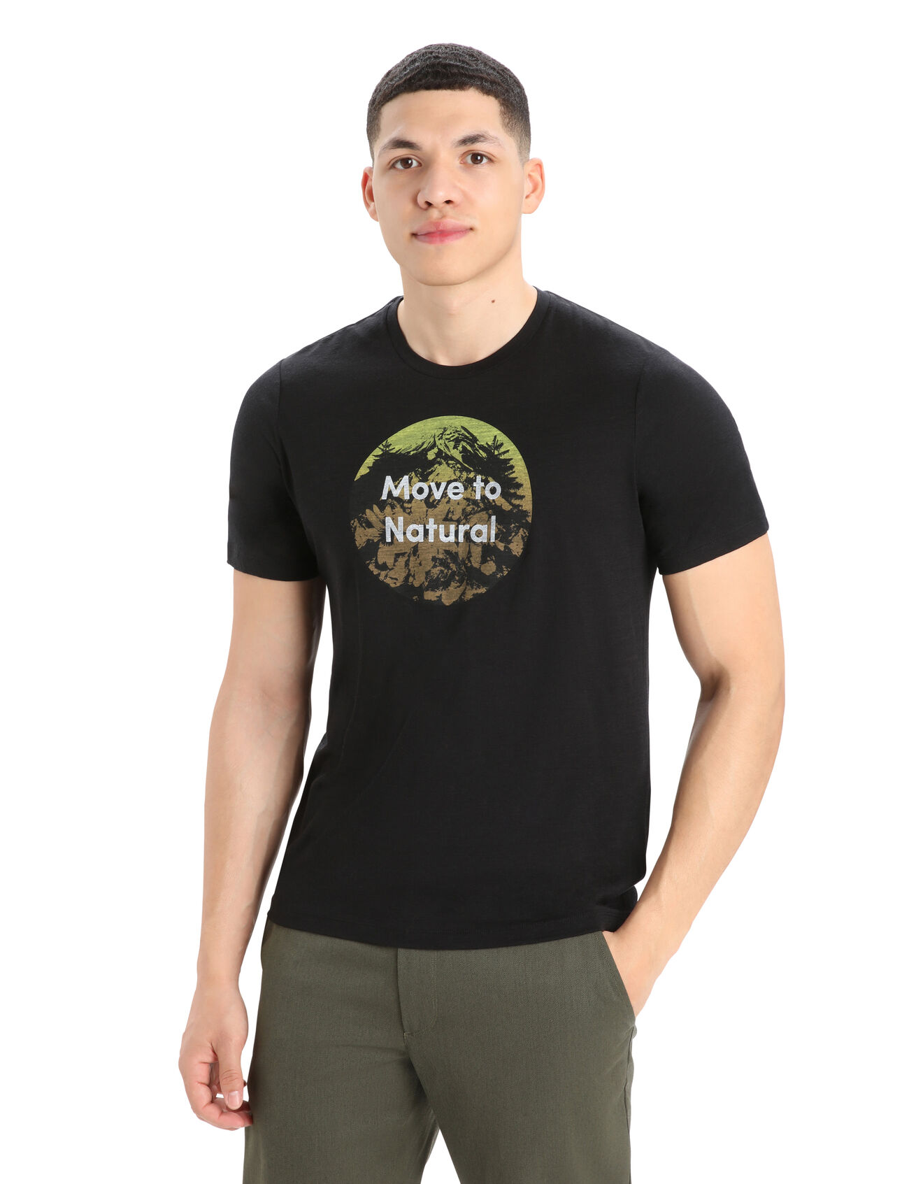 Men's Merino Tech Lite II Short Sleeve T-Shirt Natural Alps