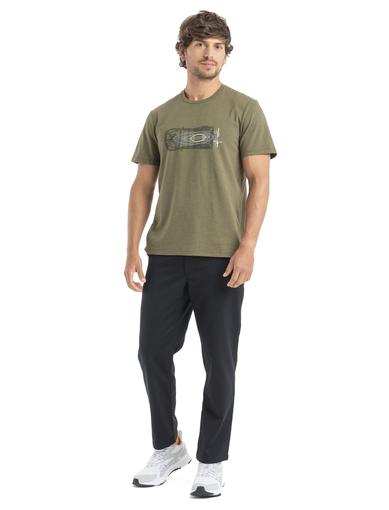 Men's Merino Central Classic Short Sleeve T-Shirt Wireframe Wonder