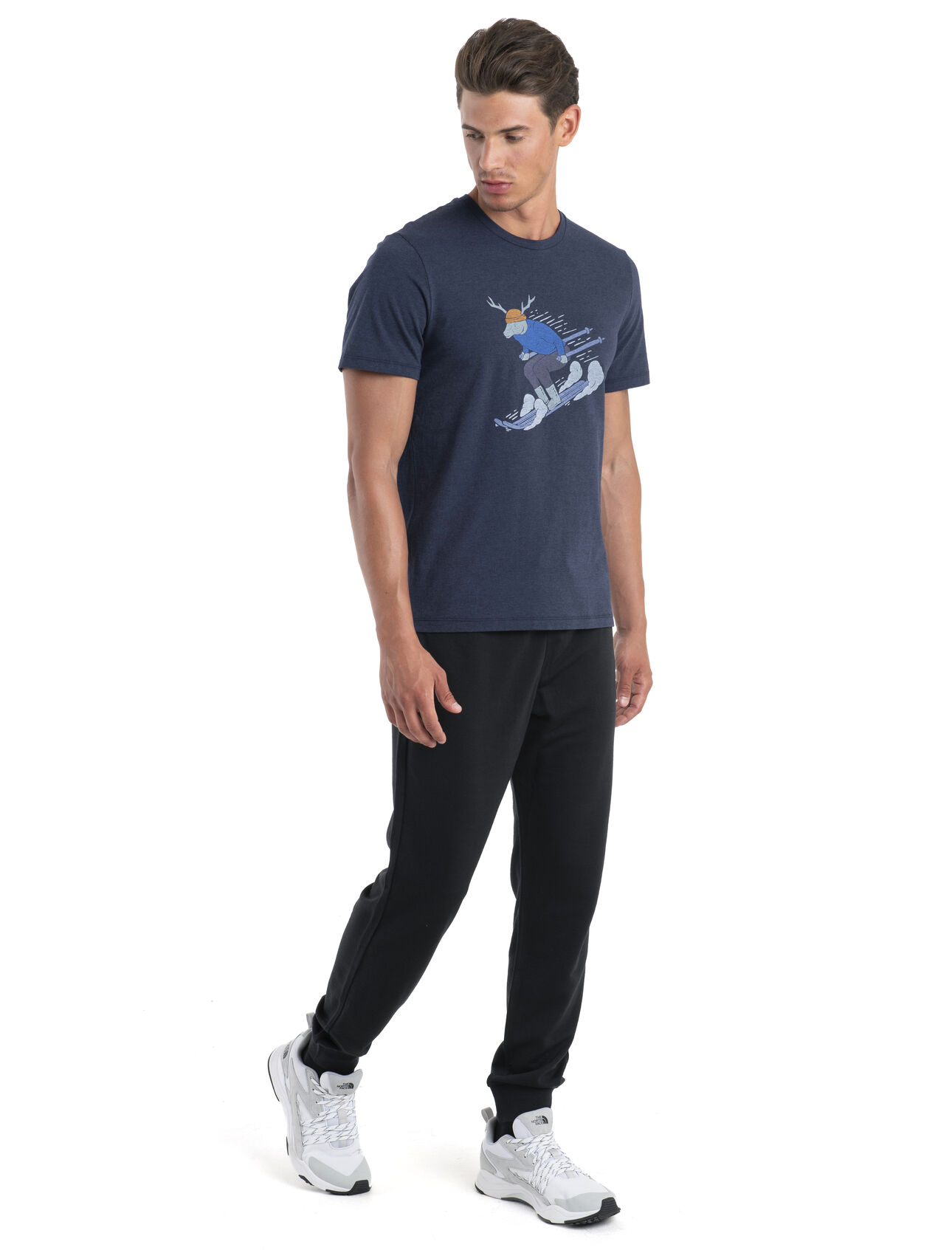 Men's Merino Central Classic Short Sleeve T-Shirt Ski Rider
