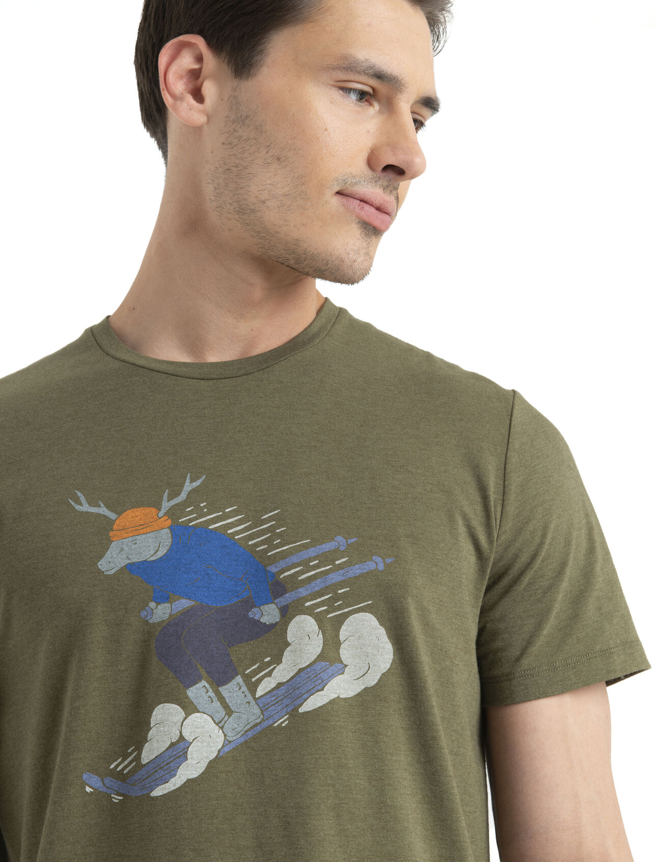 Men's Merino Central Classic Short Sleeve T-Shirt Ski Rider