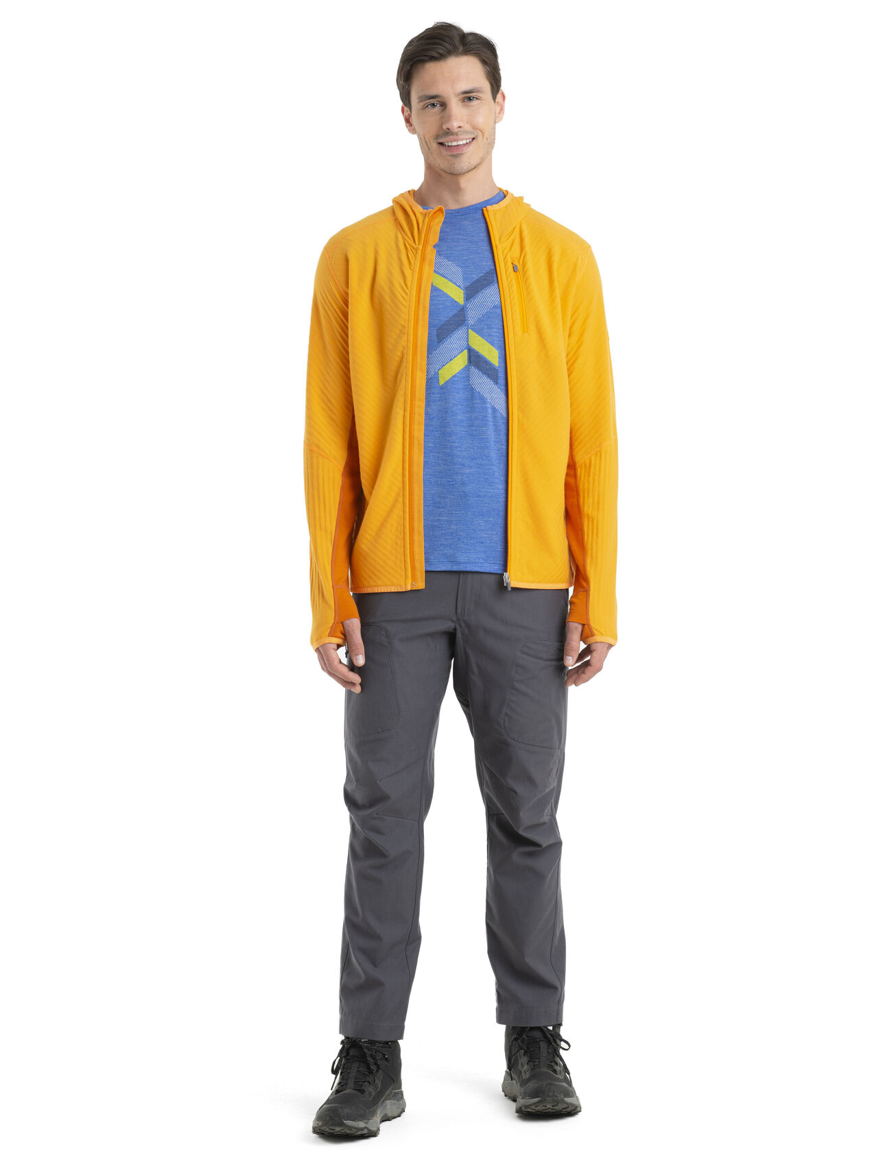 Men's RealFleece™ Merino Descender Long Sleeve Zip Hood