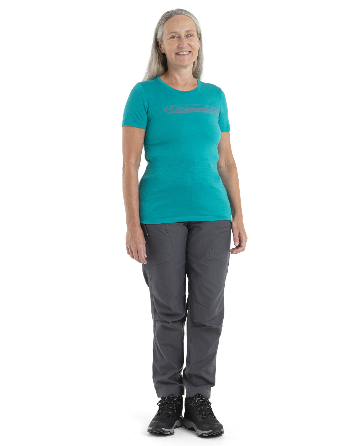 Women's Merino 150 Tech Lite II Short Sleeve T-Shirt Camping Lines