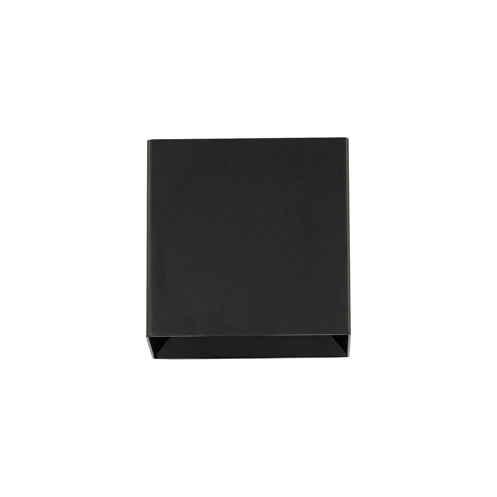 None Boxi 5 in. 2-Light Black LED Wall Sconce with Selectable CCT