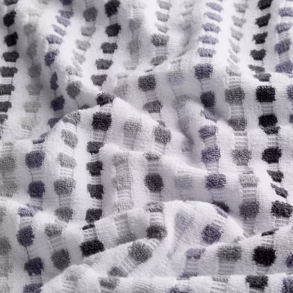 The Company Store Spectrum Gray Geometric Cotton Single Hand Towel