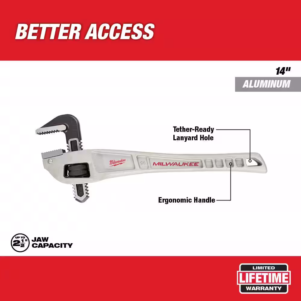 Milwaukee 18 in. Aluminum Offset Pipe Wrench and 12 in. Steel Offset Hex Pipe Wrench