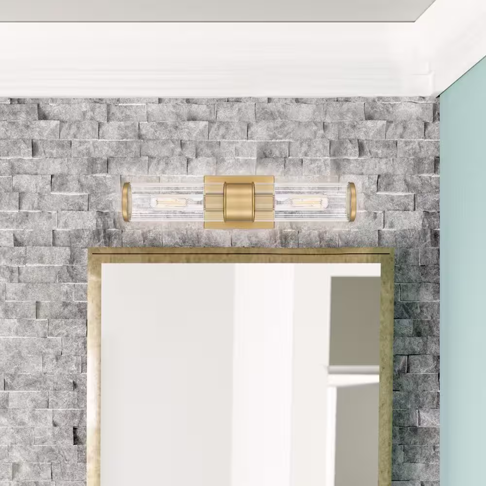 None Bryony 2-Light Aged Brass Sconce