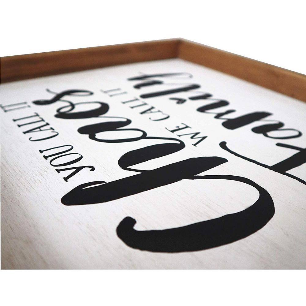 PARISLOFT You Call It Chaos We Call It Family Rustic Wood Wall Decorative Sign