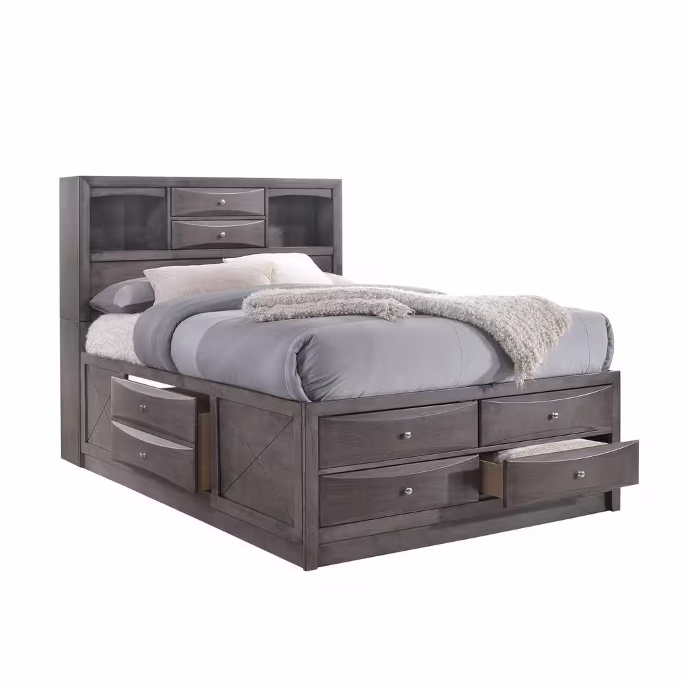 Picket House Furnishings Madison 5-Piece Gray Queen Storage Bedroom Set