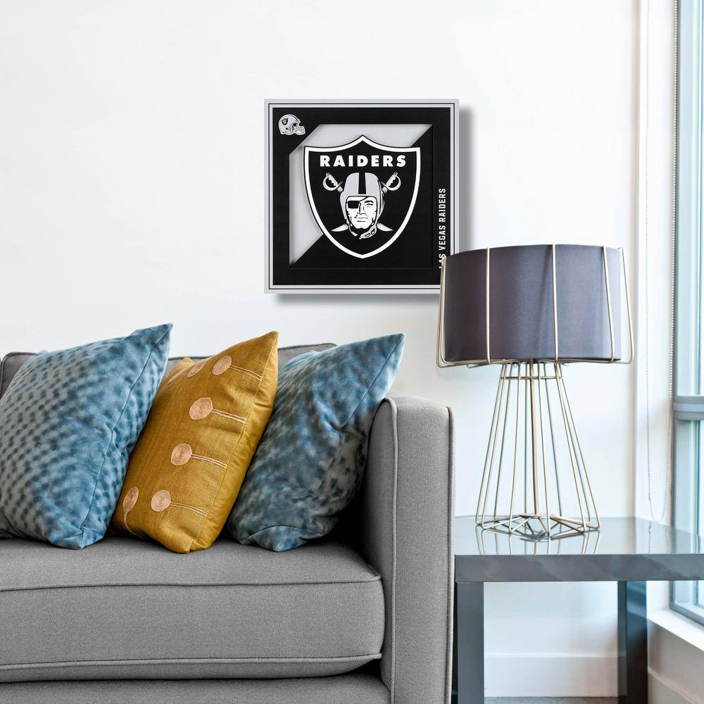 None NFL Las Vegas Raiders 3D Logo Series Wall Art - 12x12