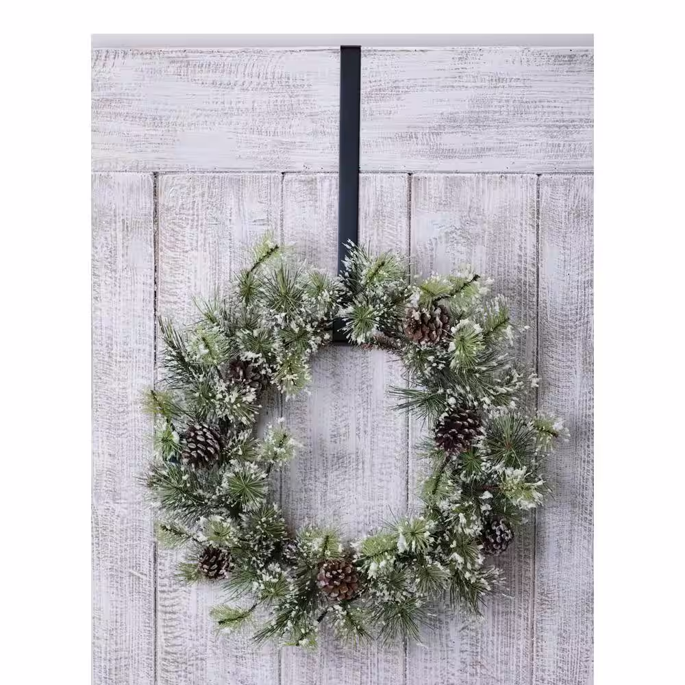 SULLIVANS 14 in. Artificial Black Metal Wreath Hanger