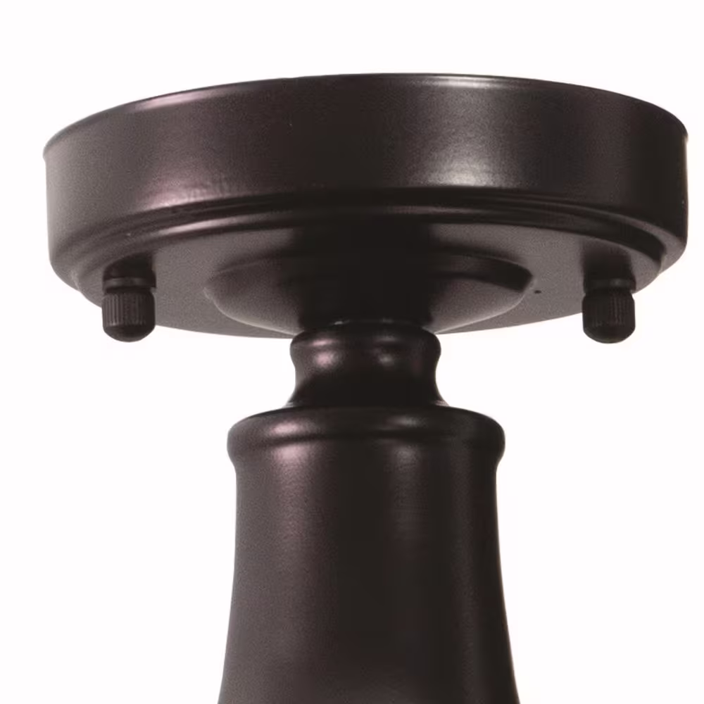 VAXCEL Dorado Bronze Farmhouse Outdoor Flush Mount 1-Light Barn Ceiling Light Dark Sky