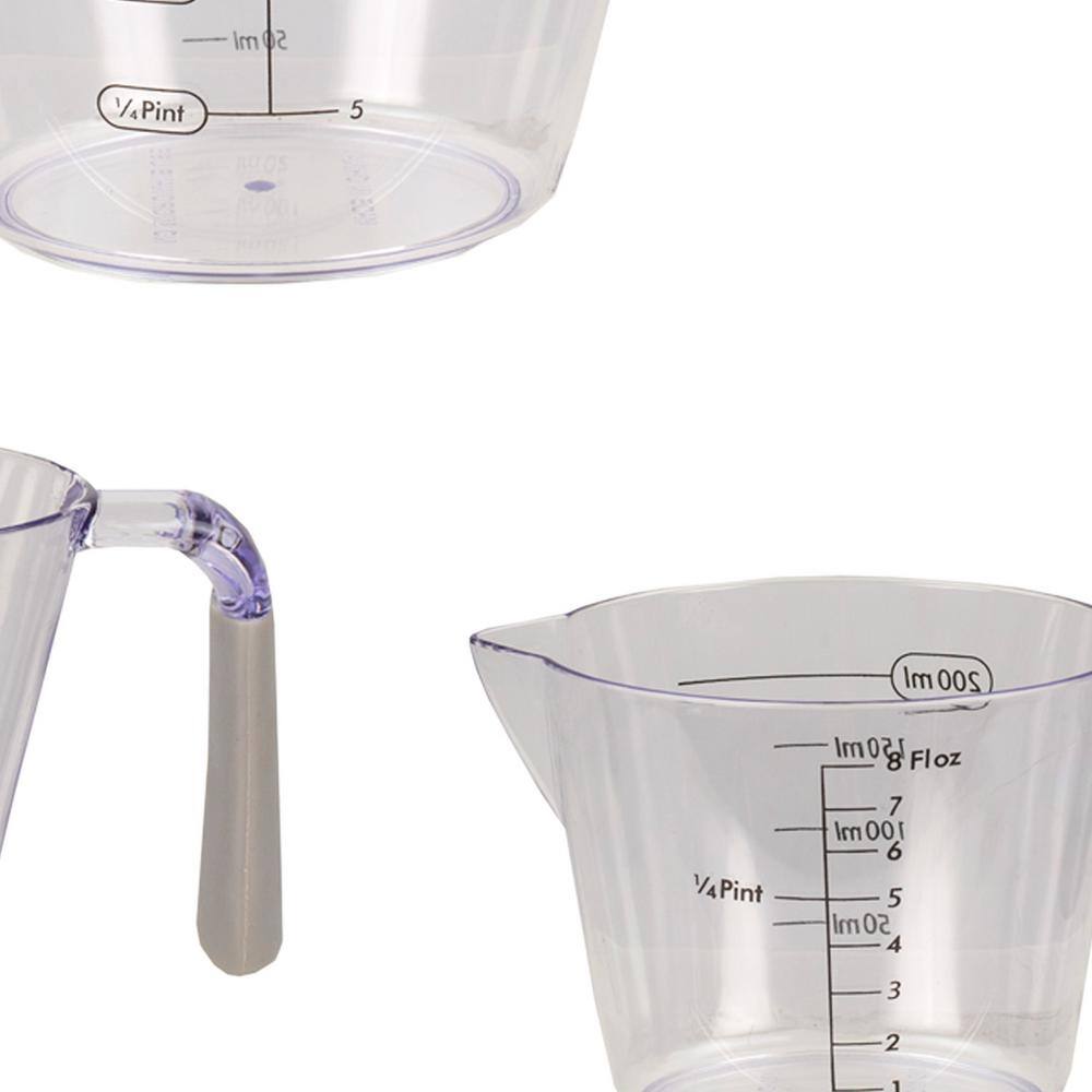 Home Basics 3-Piece Measuring Cup with Rubber Grips