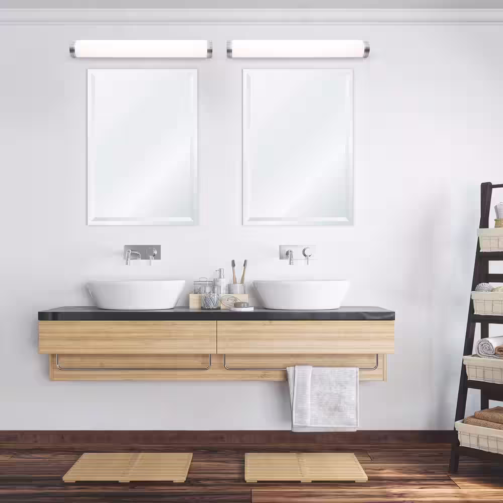 WAC Lighting Fuse 16 in. 3000K Brushed Nickel ENERGY STAR LED Vanity Light Bar and Wall Sconce