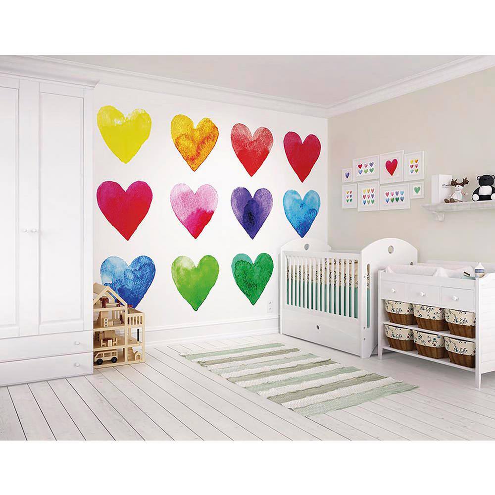 OhPopsi Color My Heart Wall Mural
