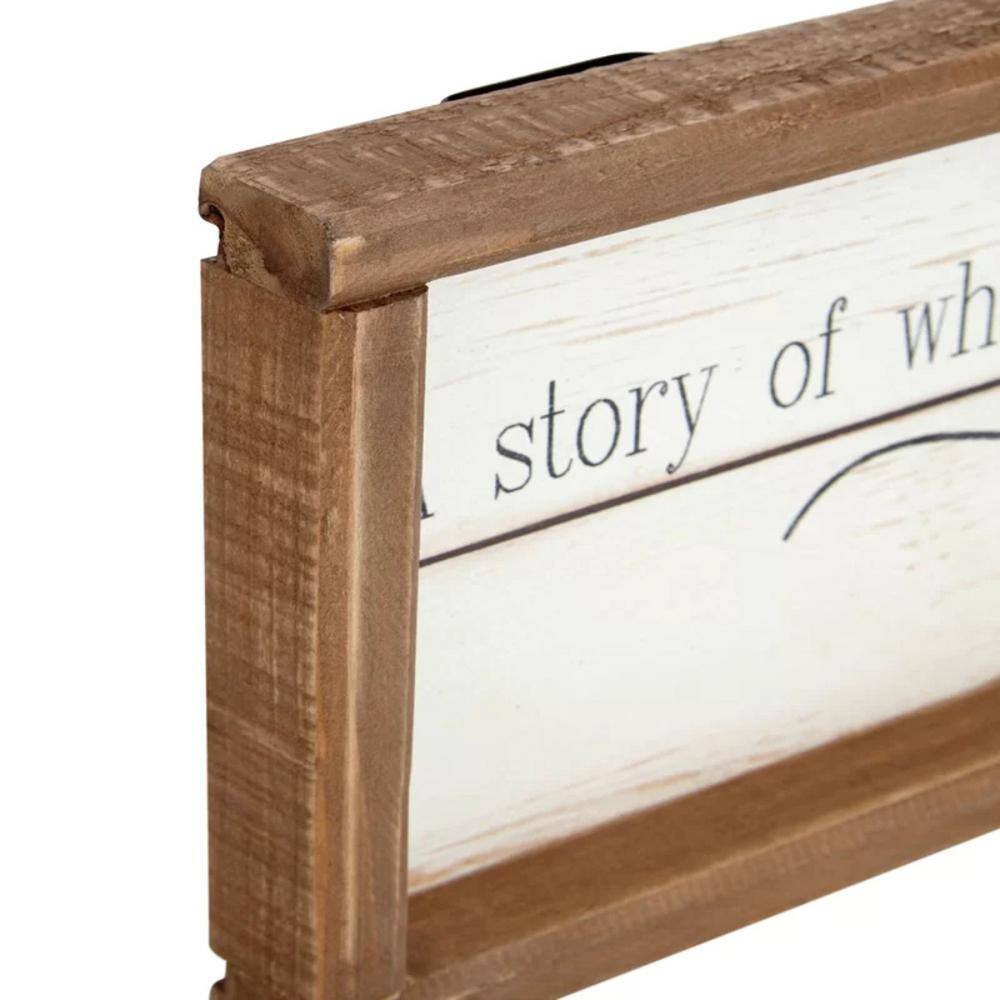 None A Story of Who We Are Home a Collection of Things We Love Wood Decorative Sign