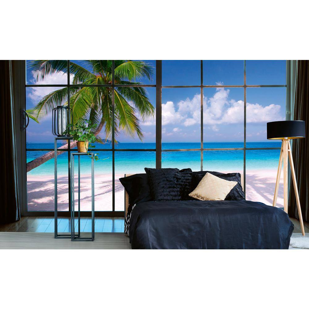 Dimex Photographic Beach Window View Animals Wall Mural