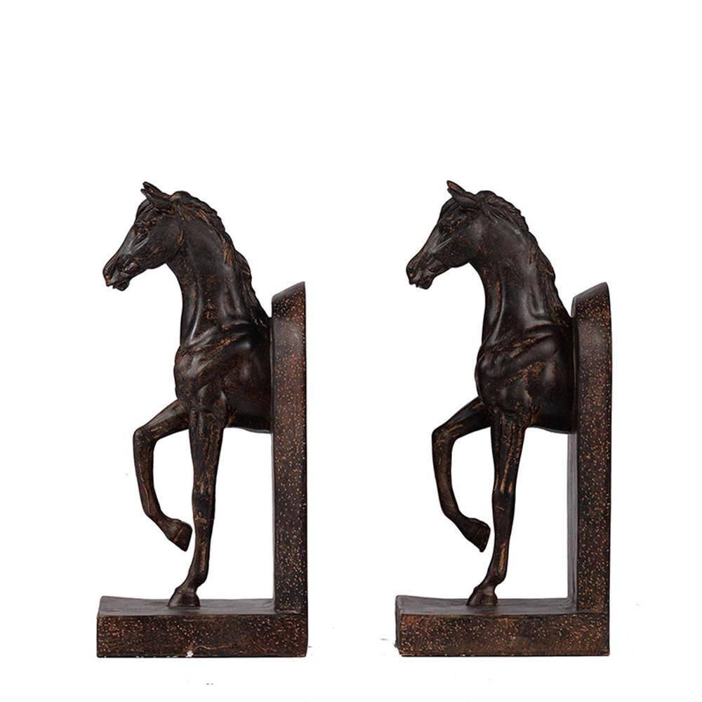 A & B Home 5 in. x 10.5 in. Decorative Horse Bookends (2-Pack)