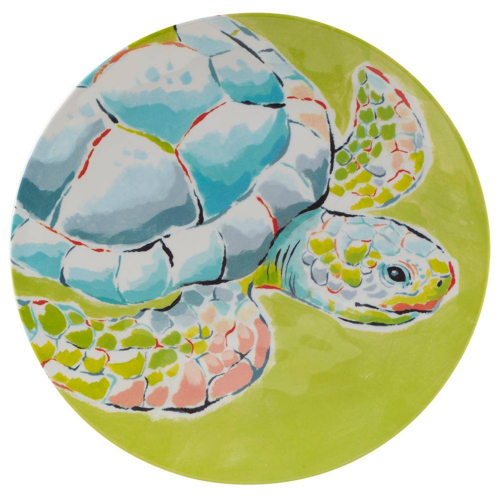 Certified International Deep Sea 6-Piece Multicolored Melamine 11 in. Dinner Plate Set (Service for 6)