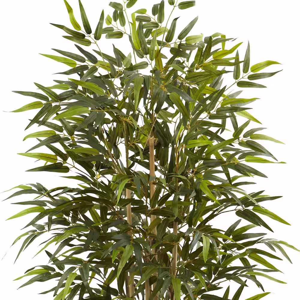 Nearly Natural 6 ft. Artificial Bamboo Tree with Decorative Planter