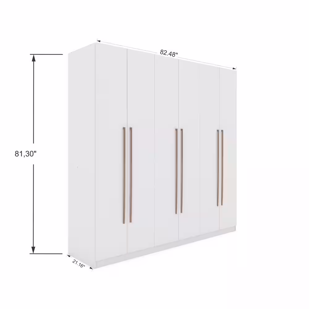 Luxor Oswego White Wardrobe Armoire Closet