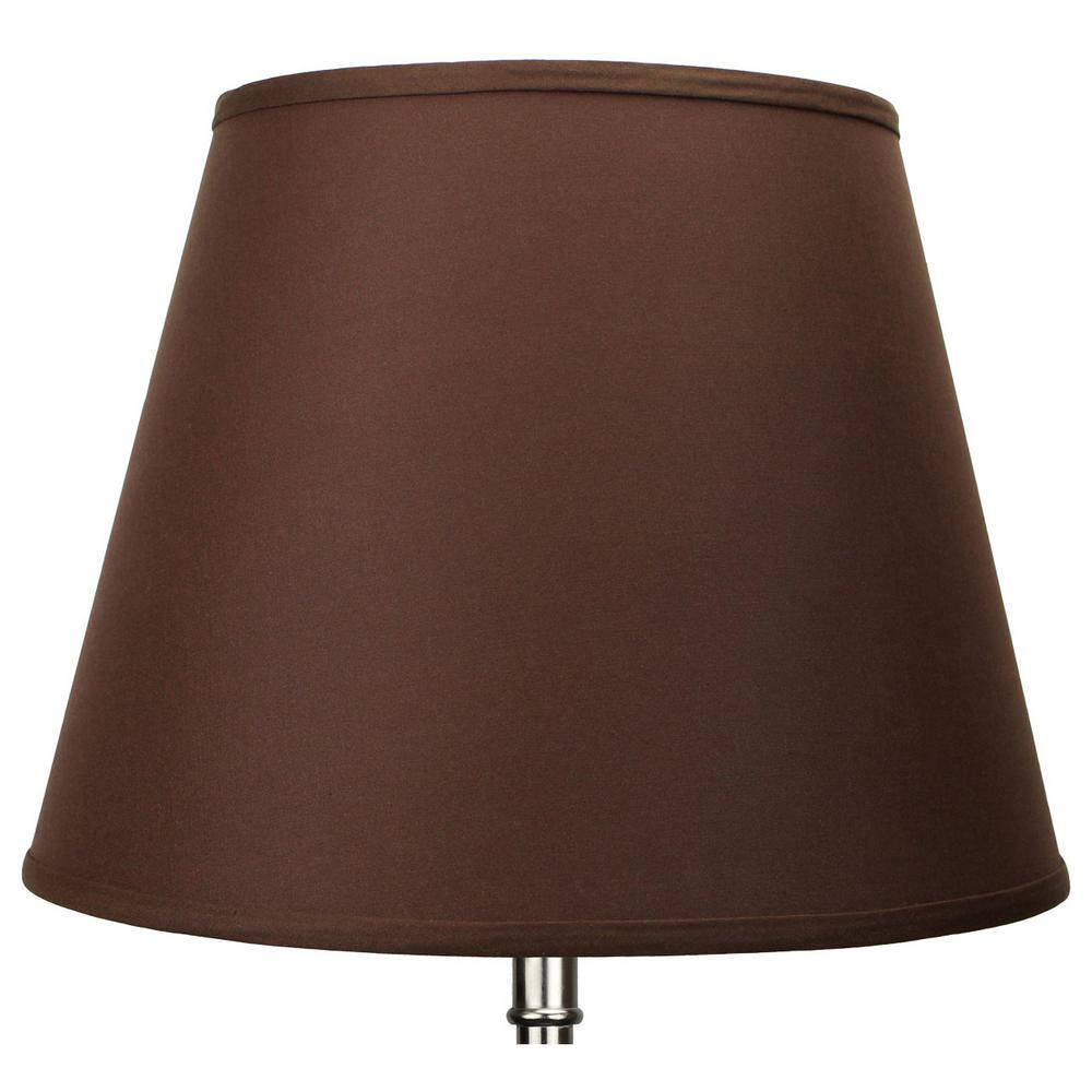 FenchelShades.com 11 in. Top Diameter x 17 in. Bottom Diameter x 13 in. Slant Linen Coffee Empire Lamp Shade