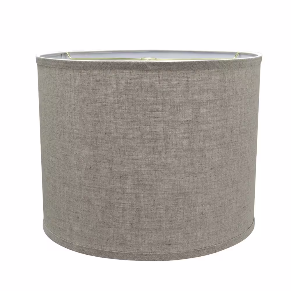 Aspen Creative Corporation 14 in. x 11 in. Grey Hardback Drum/Cylinder Lamp Shade