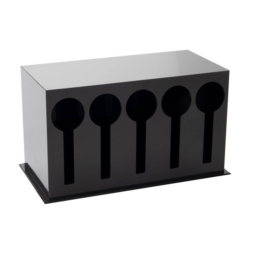 Mind Reader Plastic 5 Compartment Utensil Holders in Black
