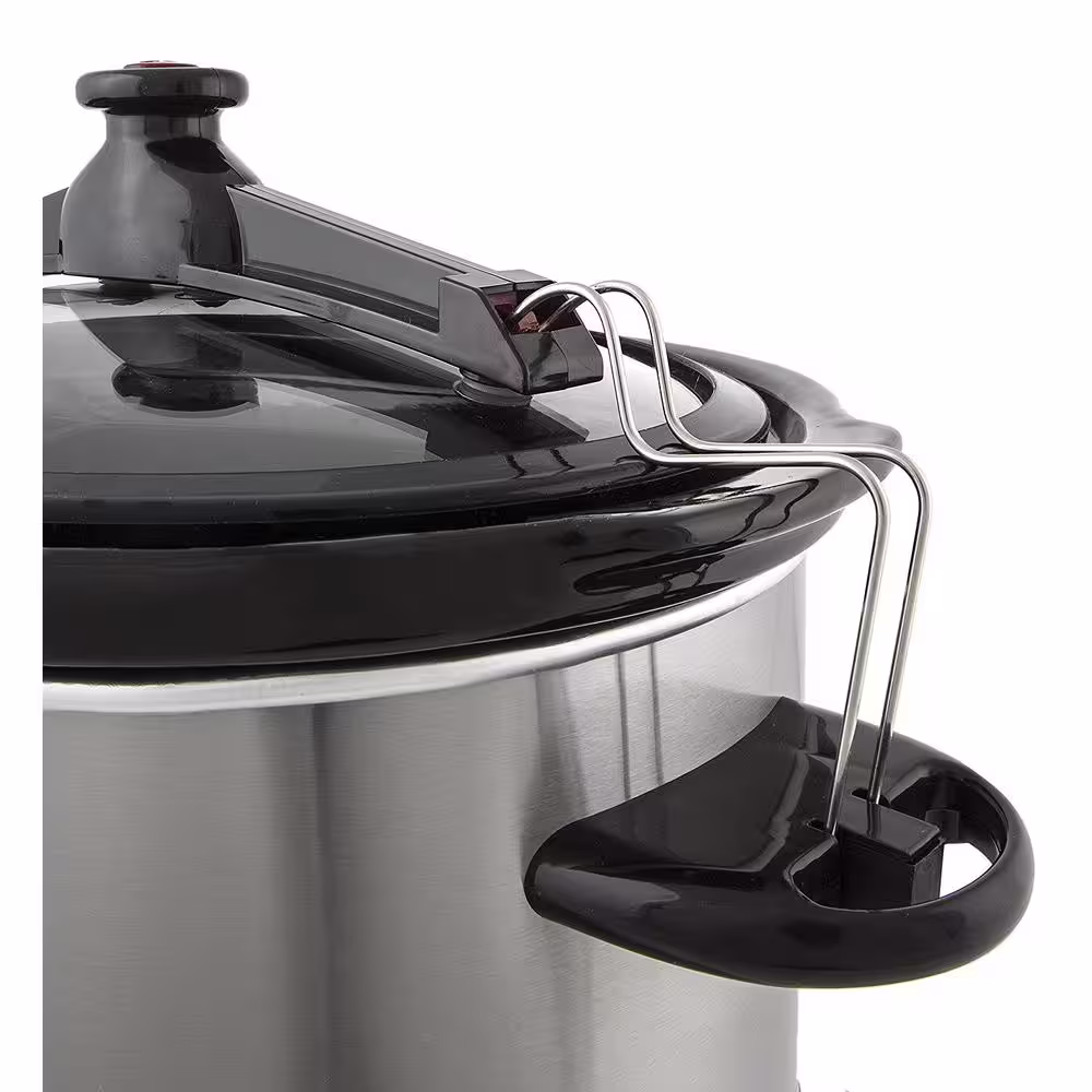 Elite Platinum Platinum 8.5 Qt. Stainless Steel Slow Cooker with Locking Lid