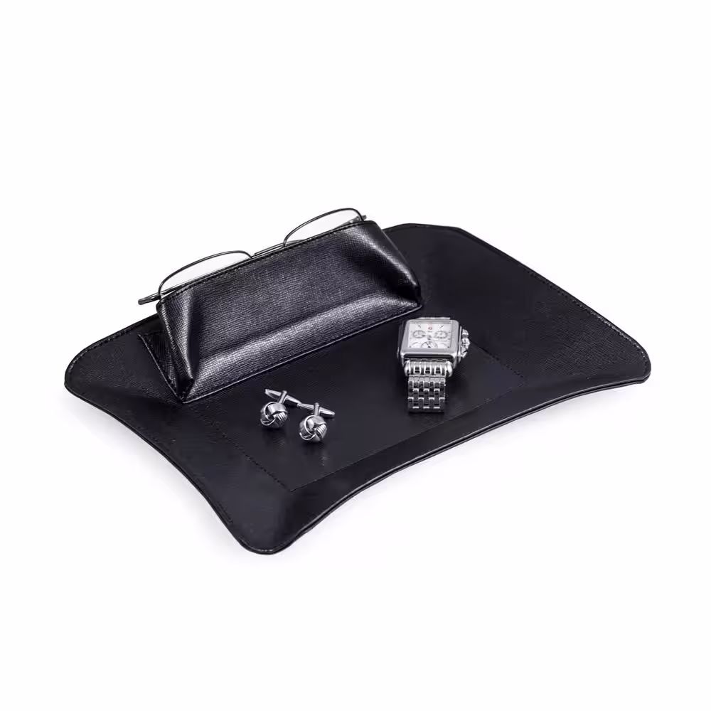 BEY-BERK Black Leather Valet