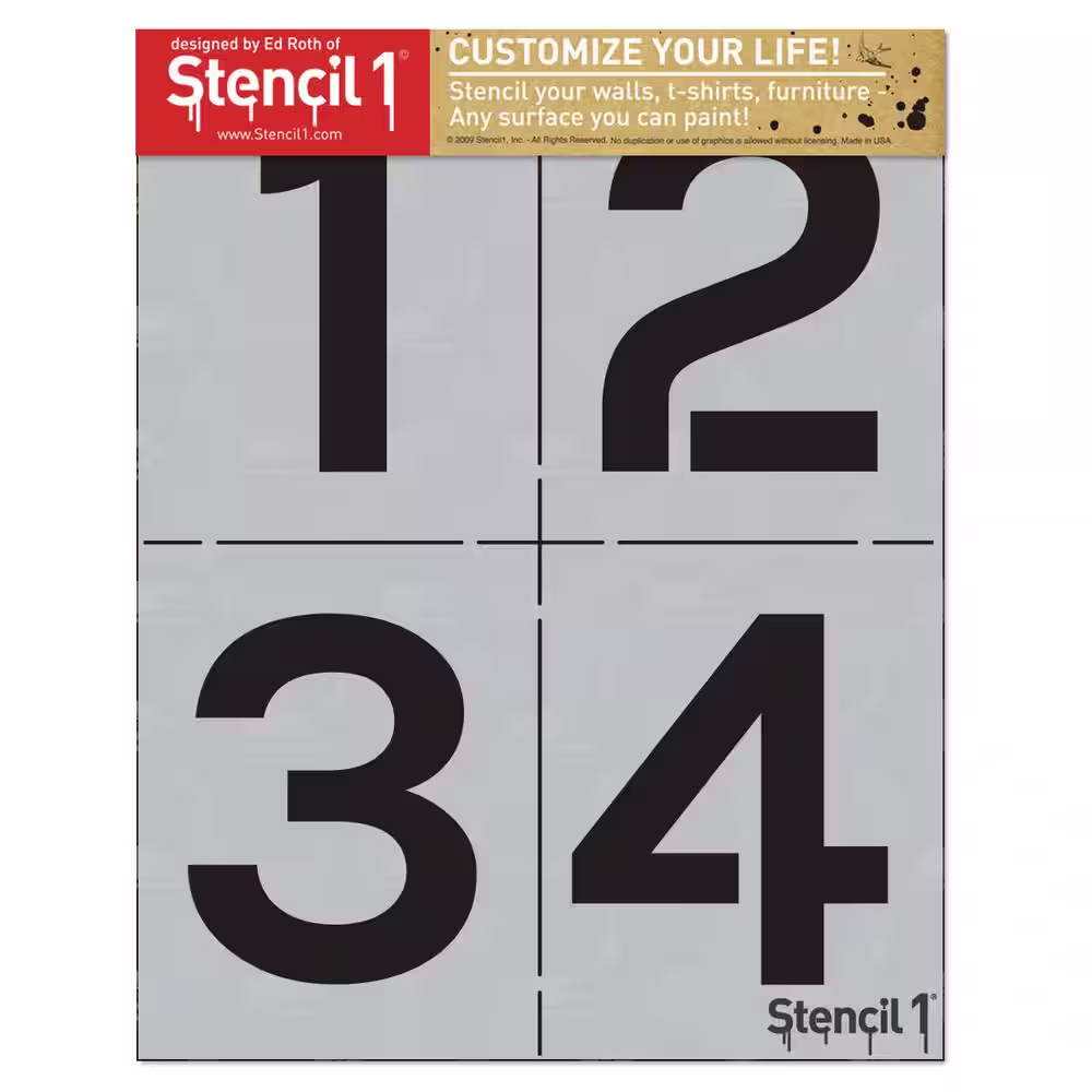 Stencil1 Block Numbers Stencil Set