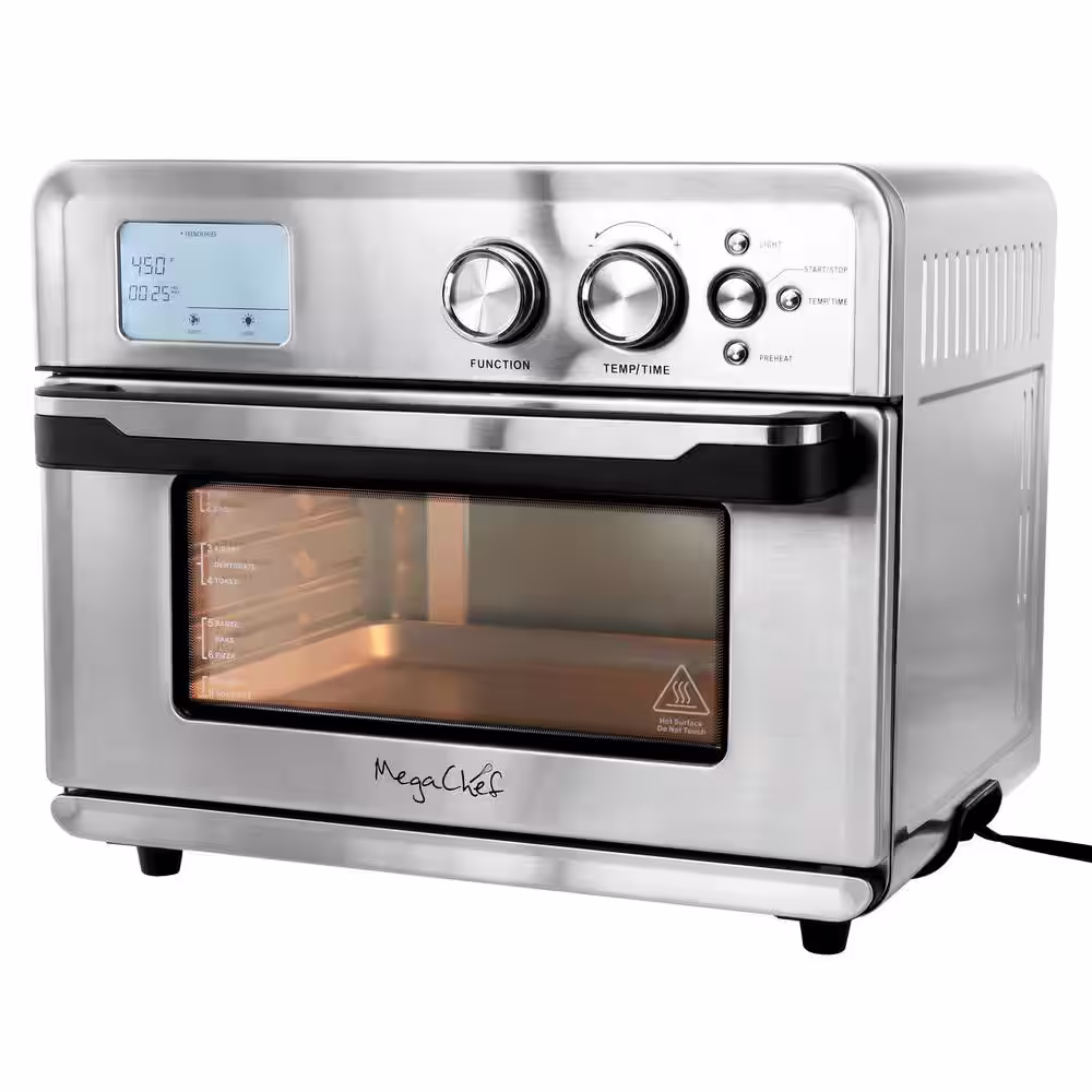 MegaChef Multifunction 26 qt. Air Fryer Toaster Oven with 21 Presets