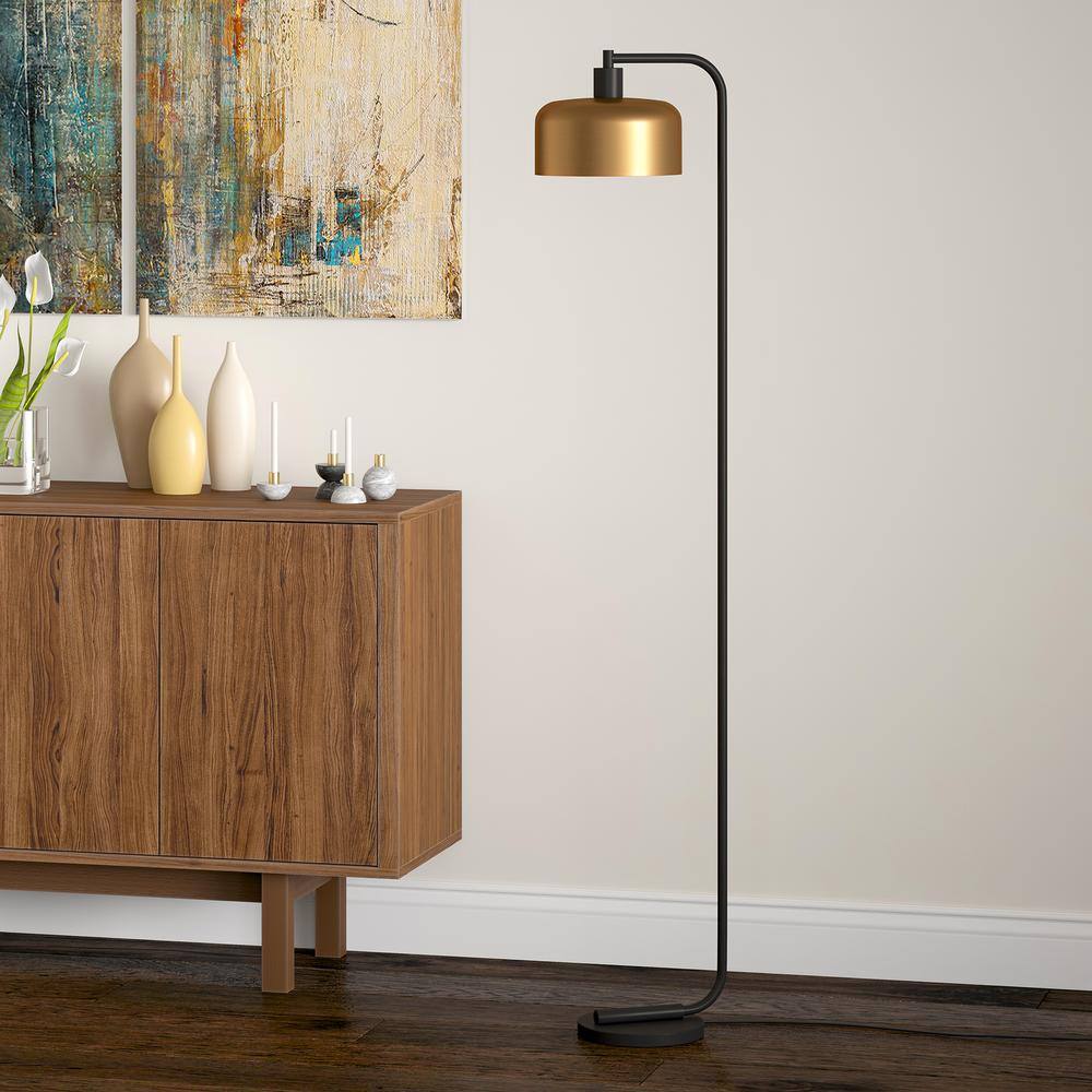 Meyer&Cross Cadmus 57 in. Blackened Bronze Floor Lamp