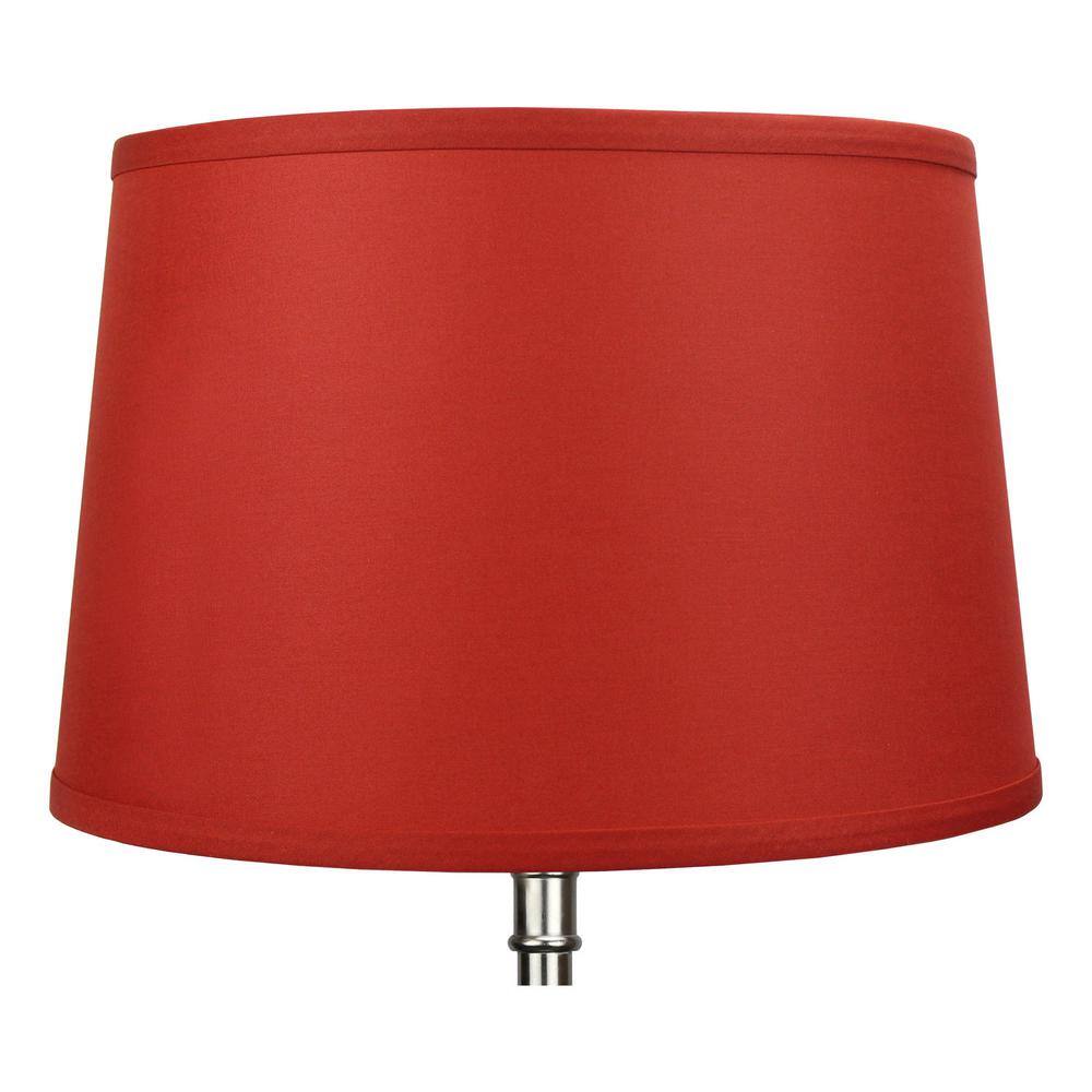 FenchelShades.com Fenchel Shades 13 in. Top Diameter x 15 in. Bottom Diameter x 10 in. Slant, Empire Lamp Shade - Linen Paprika