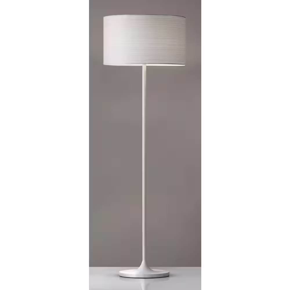Adesso Oslo 60 in. White Floor Lamp