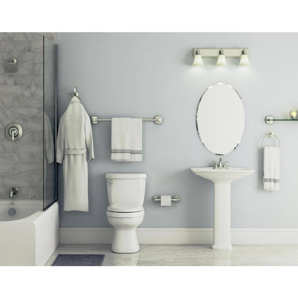 Delta Mandara 4-Pc. Bath Hardware Set in SpotShield Brushed Nickel with Towel Ring, Toilet Paper Holder, 24