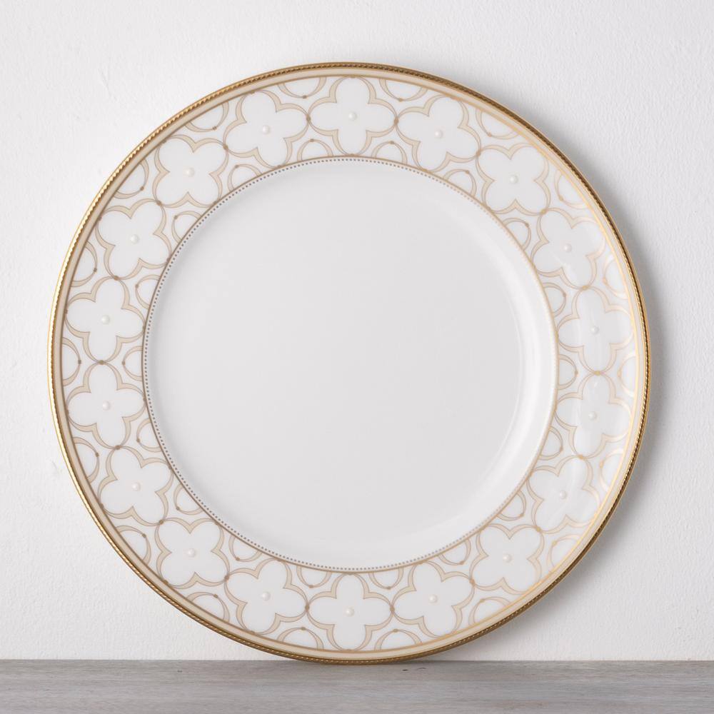 Noritake Trefolio 11 in. White Bone China Dinner Plates Set Of 4