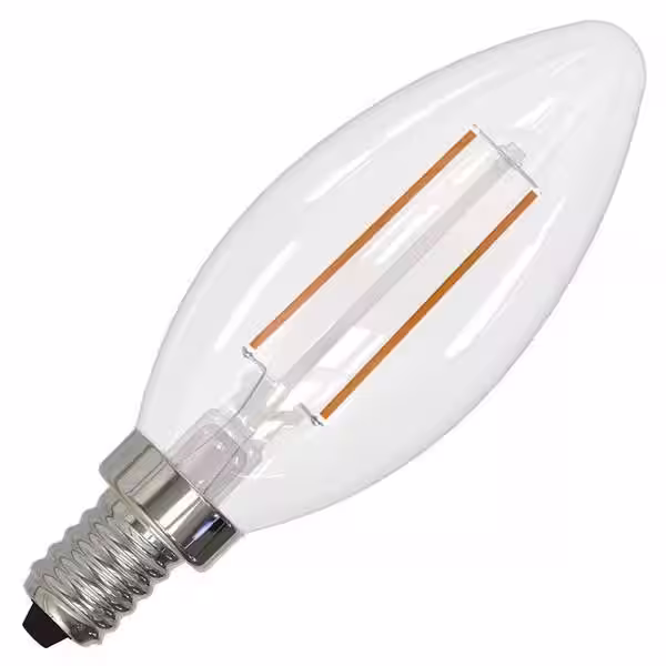 Bulbrite 40-Watt Equivalent Dimmable B11 Vintage Edison Clear LED Light Bulb with Candelabra (E12) Base, 3000K, (8-Pack)