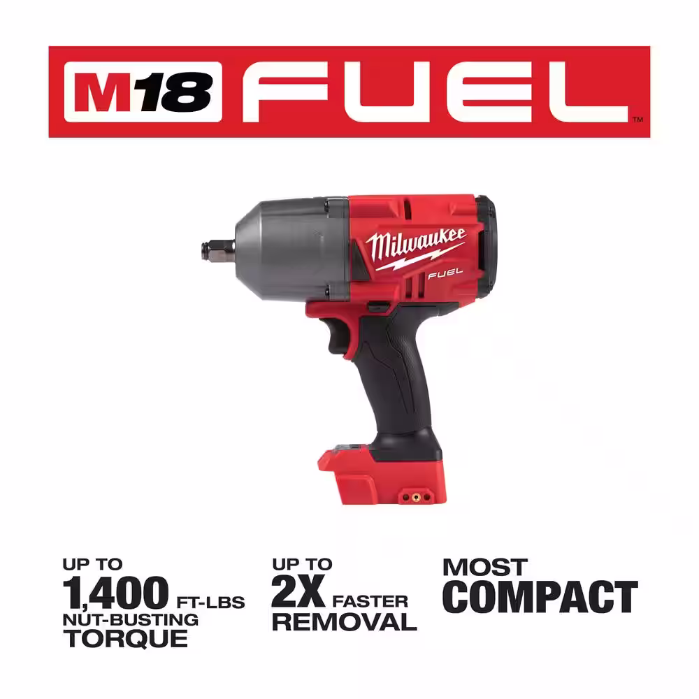 Milwaukee M18 FUEL 18V Lithium-Ion Brushless Cordless 1/2 in. and 3/8 in. Impact Wrench with Friction Ring (2-Tool)