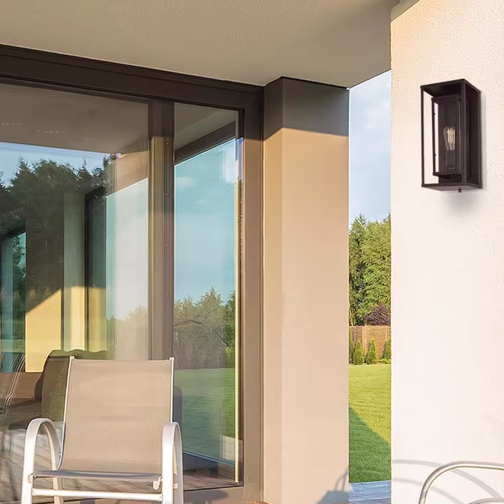 Globe Electric Montague Dark Bronze Rustic Outdoor 1-Light Wall Sconce