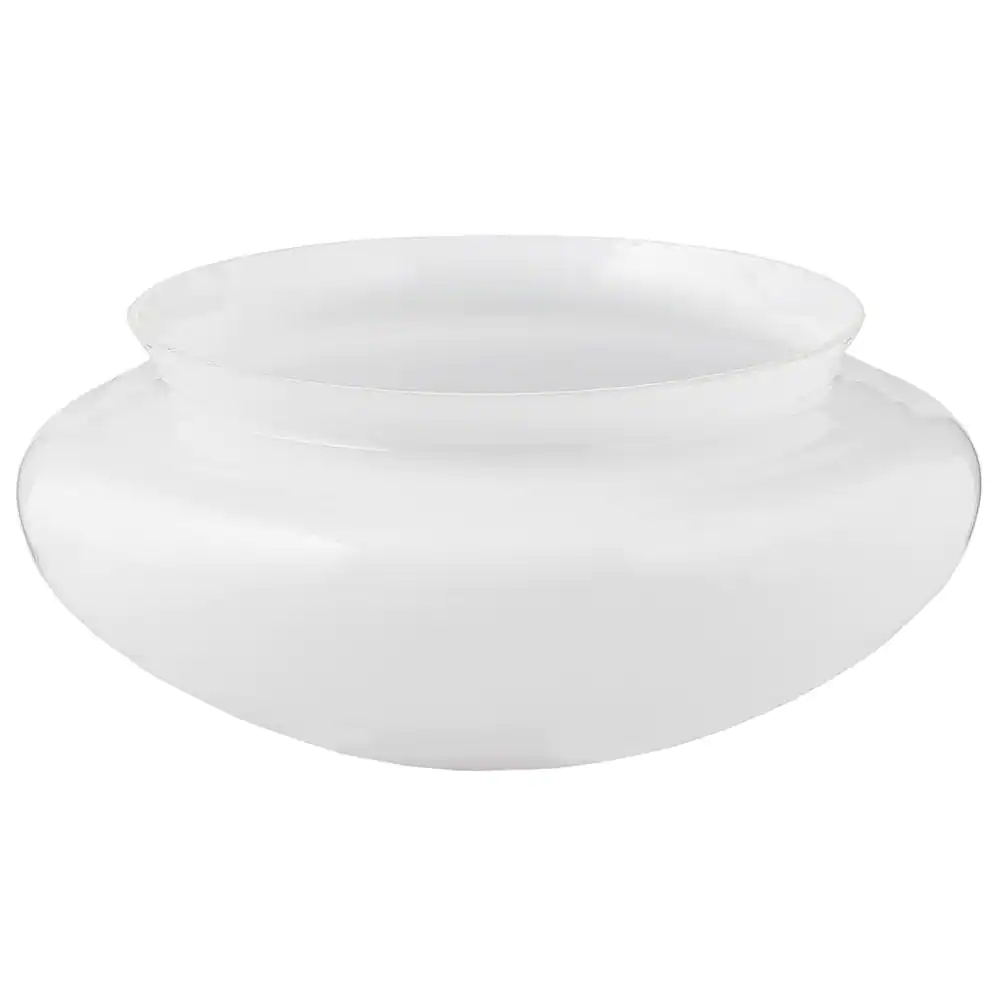 None 6 in. White Glass Mushroom Flushmount Lamp Shade