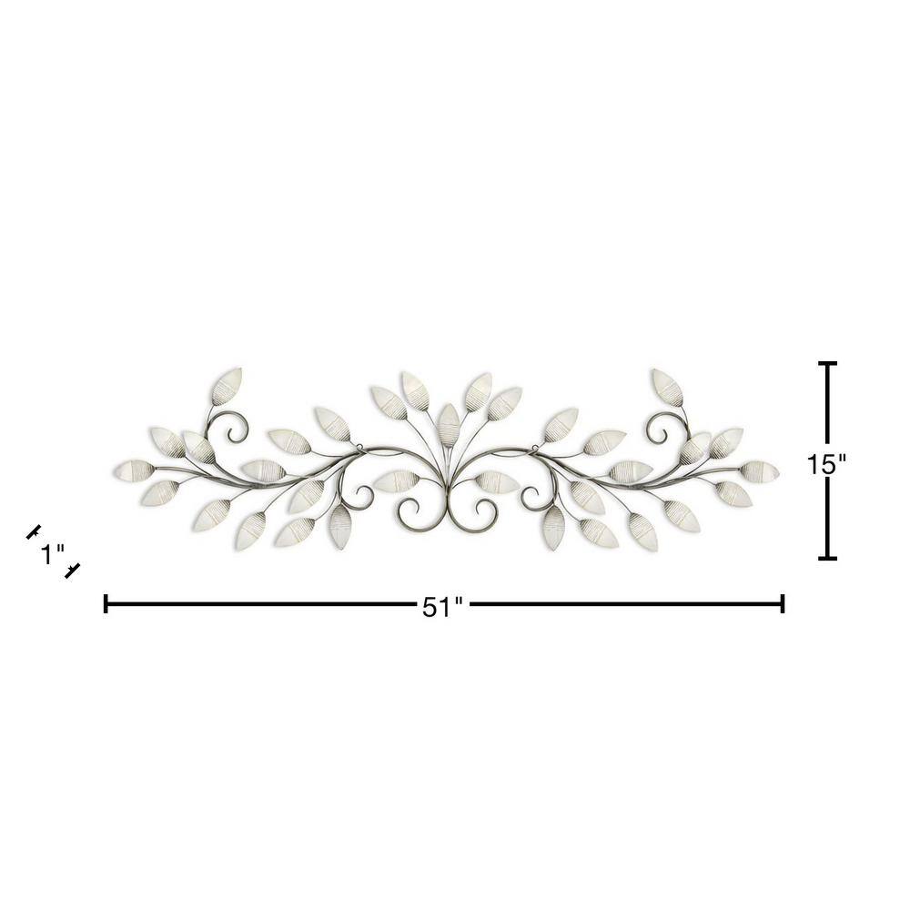 Stratton Home Decor Brushed Pearl Metal Over The Door Wall Decor