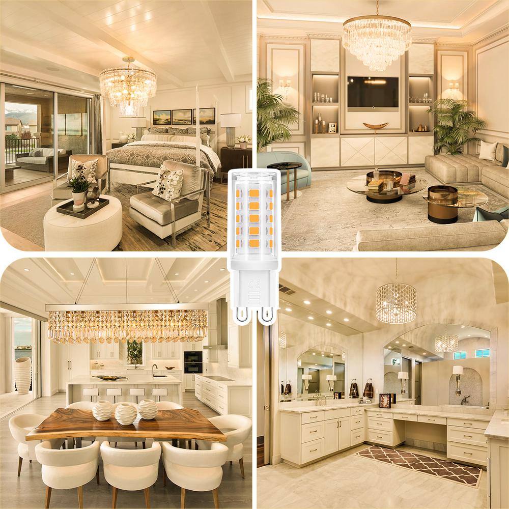 YANSUN 40-Watt Equivalent G9 Base Non-Dimmable LED Light Bulb in Warm White 3000K (5-Pack)